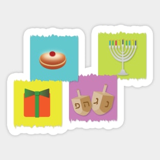 hanukkah greeting card background Sticker